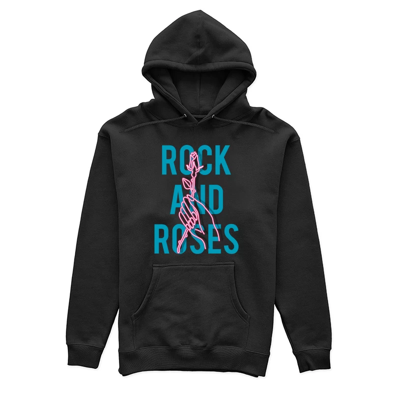 Rock et Roses - Design néon artistique Femme Sweat à capuche