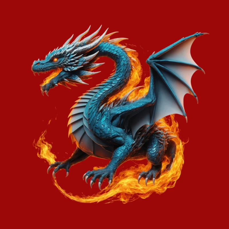 Mythical Fire-Breathing Dragon Pin