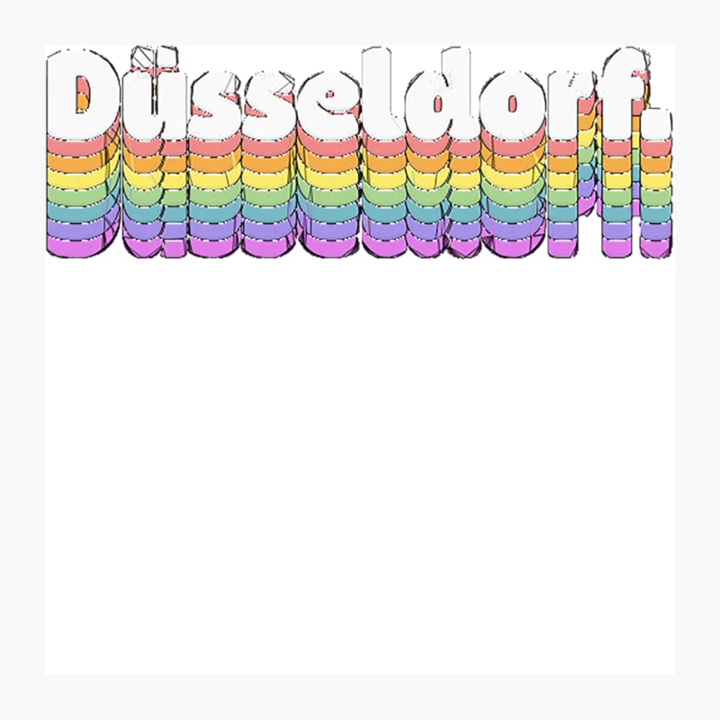 Düsseldorf  Retro Typography Design Pin