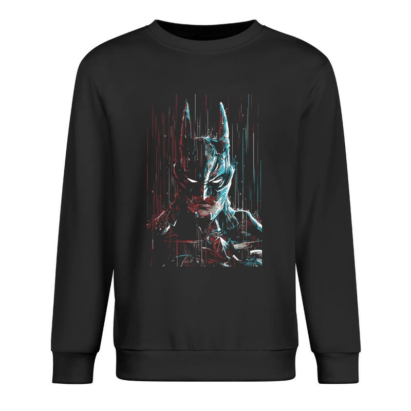 Abstract Digital Art of Batman Male Pullover Sweatshirt