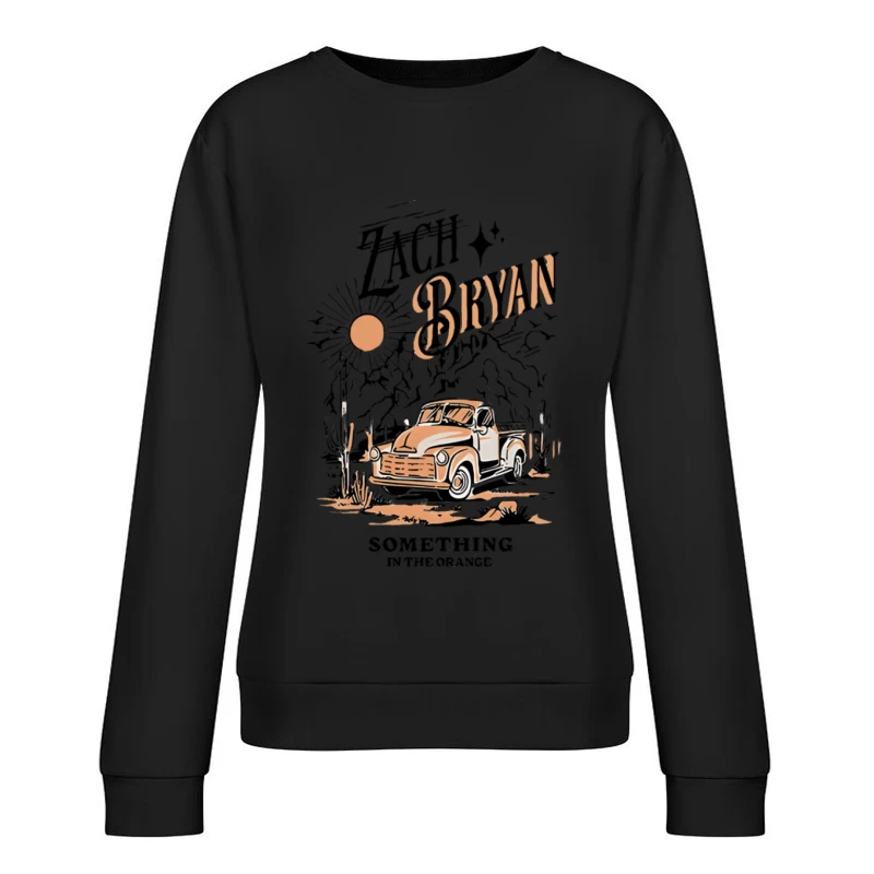 Zach Bryan Truck Illustration Damen Pullover Sweatshirt