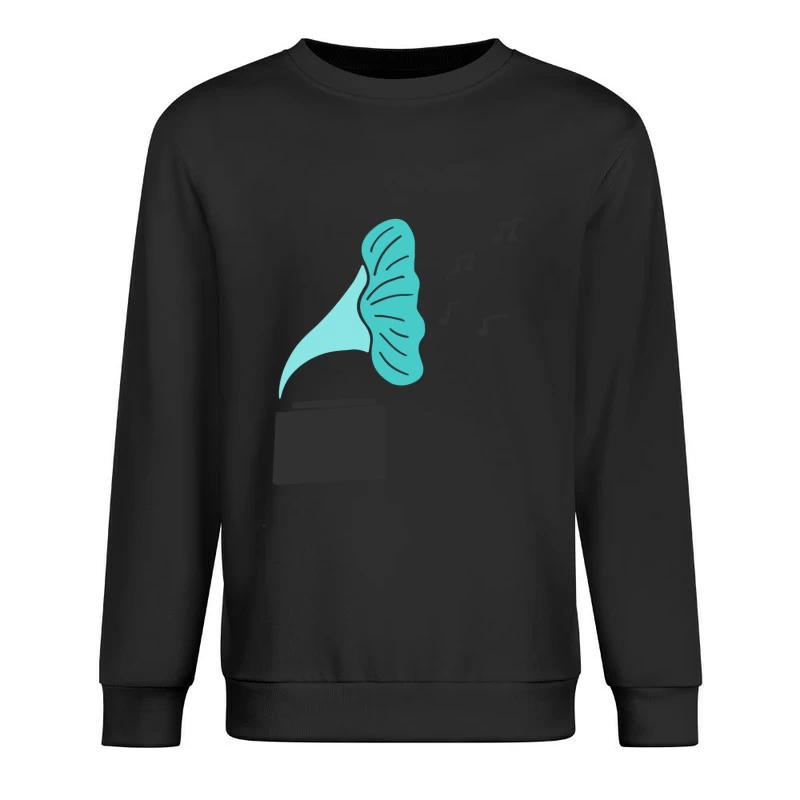 Gramophone vintage avec notes musicales Homme Sweat-shirt à enfiler