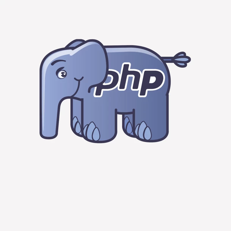 PHP Programming Language Elephant Mascot Logo Male T-Shirt