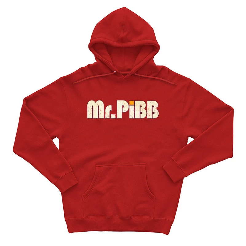 Retro Mr Pibb Soda Typography with Distressed Effect Male Pullover Hoodie