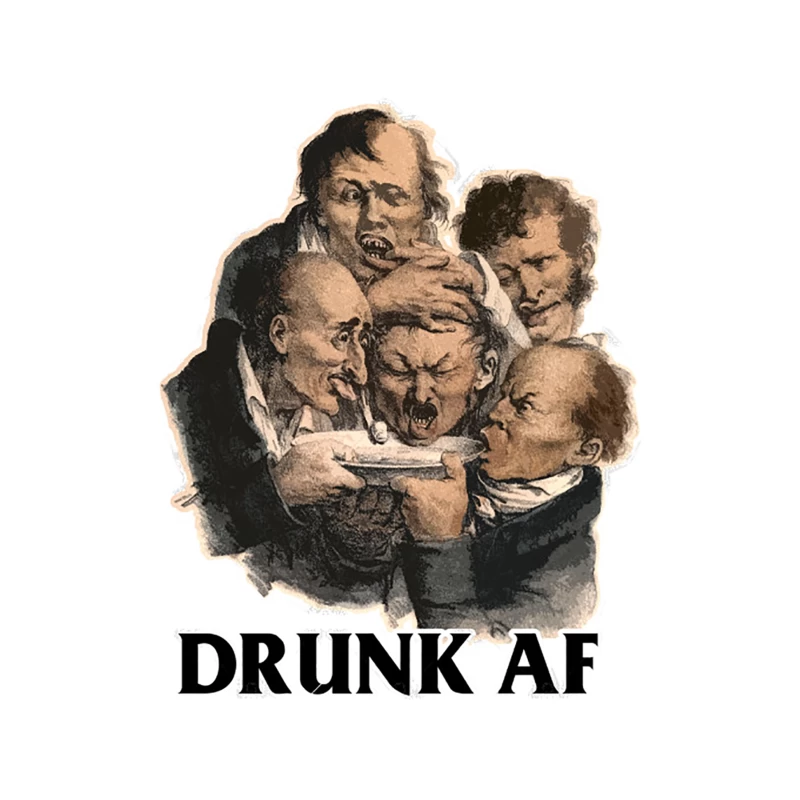 DRUNK AF Vintage Funny DrinkingDrunkBooze Design Tee Tapestry