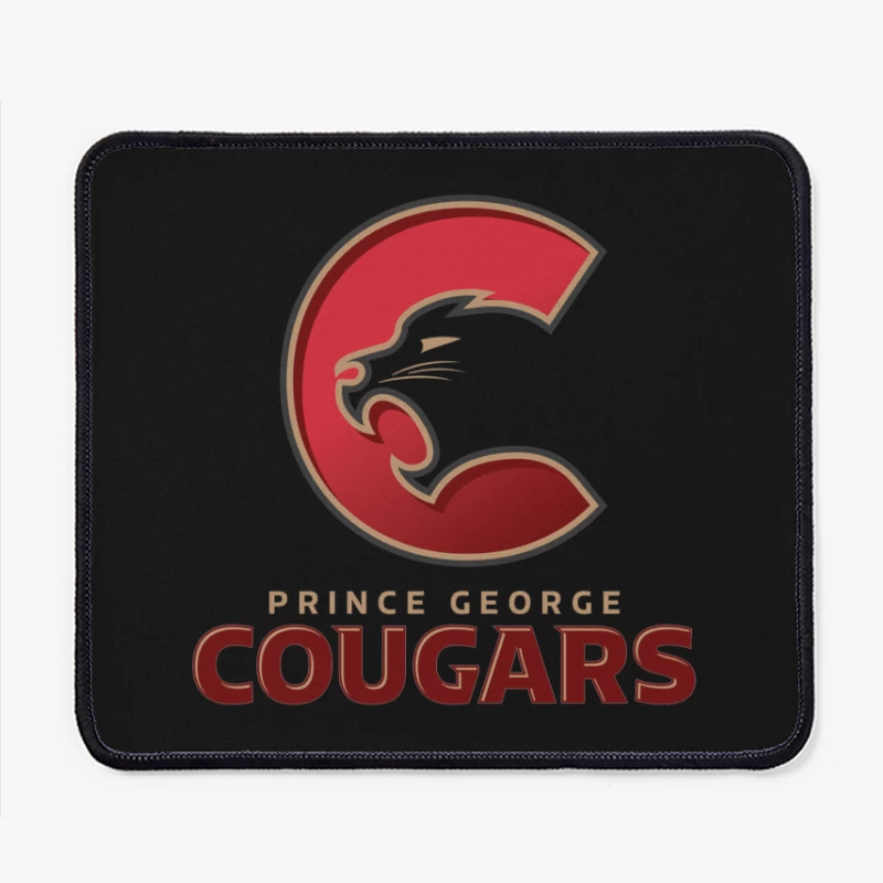 Prince George Cougars Hockey Team Logo Design Mouse Pad