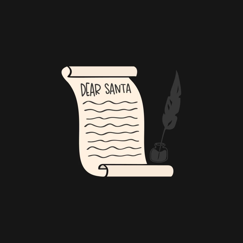 Lettre à Santa avec encre et parchemin Femme T-Shirt