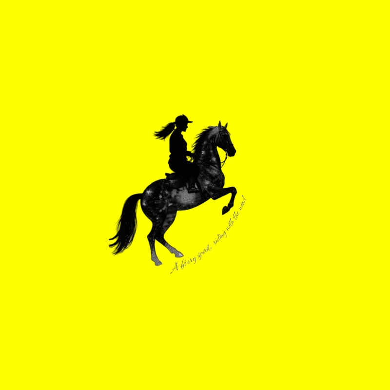 Horse rider with quotes ahillouette iPhone Case