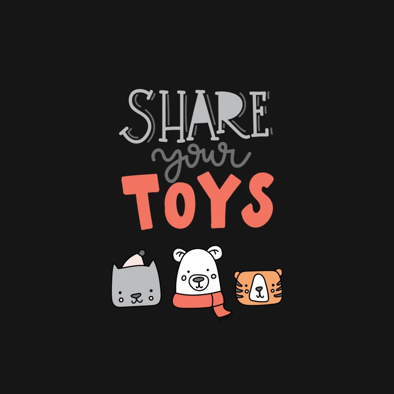Partagez vos jouets avec des animaux mignons Homme Manches Longues T-Shirt