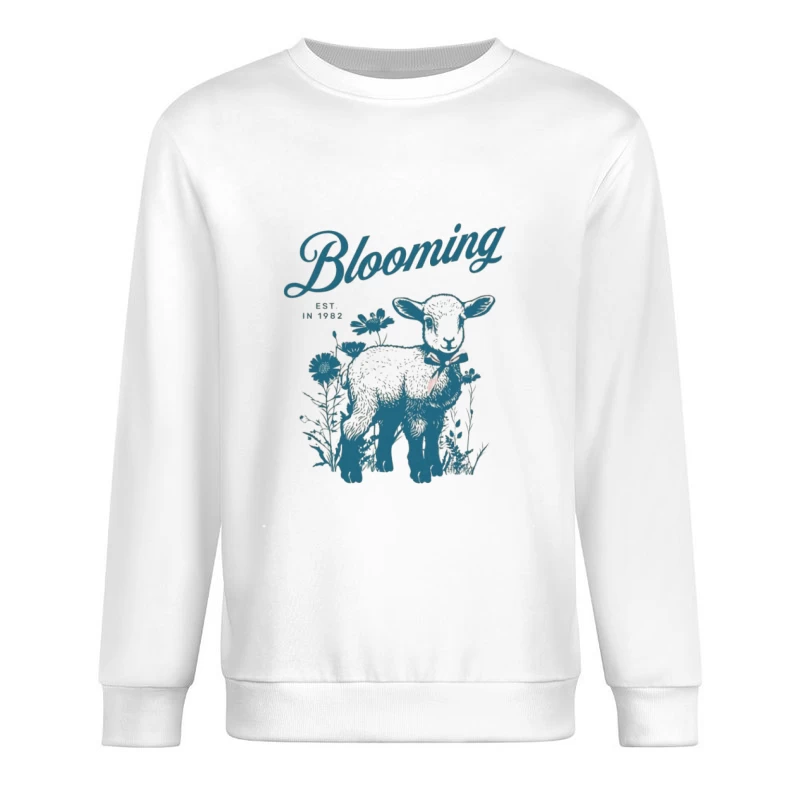 Blühendes Lamm mit Blumen Herren Pullover Sweatshirt