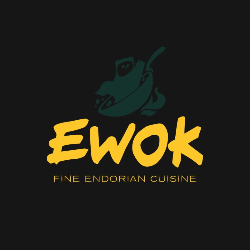 Ewok: Fine Endorian Cuisine Logo with Star Wars Character Male Long Sleeve T-Shirt