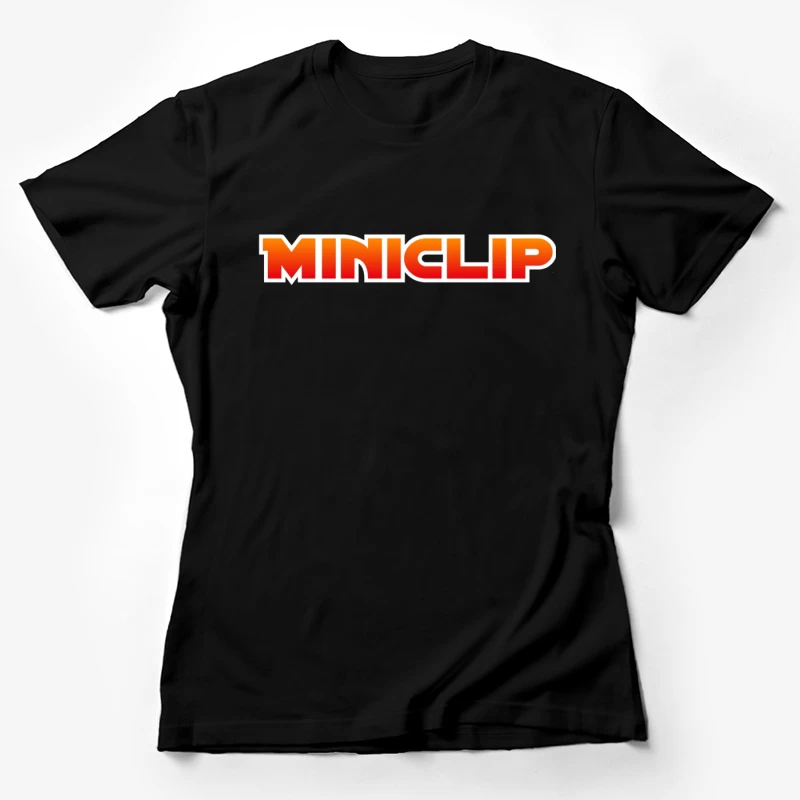 Miniclip Gaming Company Logo in Orange and Red Gradient Typography Female T-Shirt