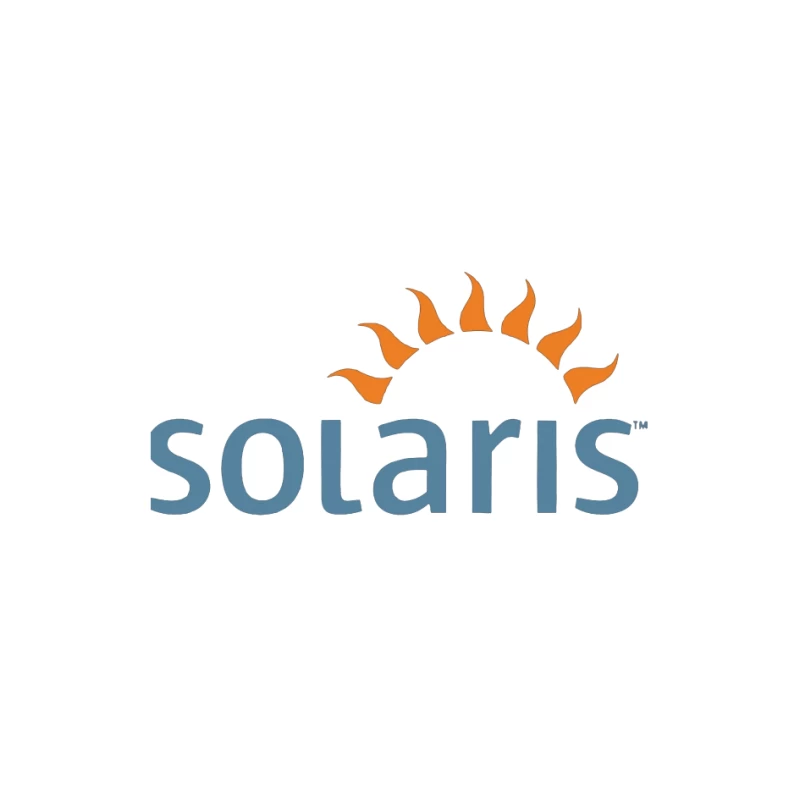 Solaris Operating System Logo with Sun Symbol Pin