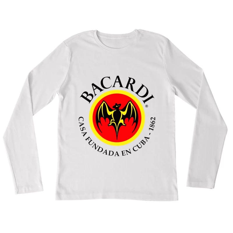 Bacardi Rum's Historic Cuban Bat Logo Female Long Sleeve T-Shirt