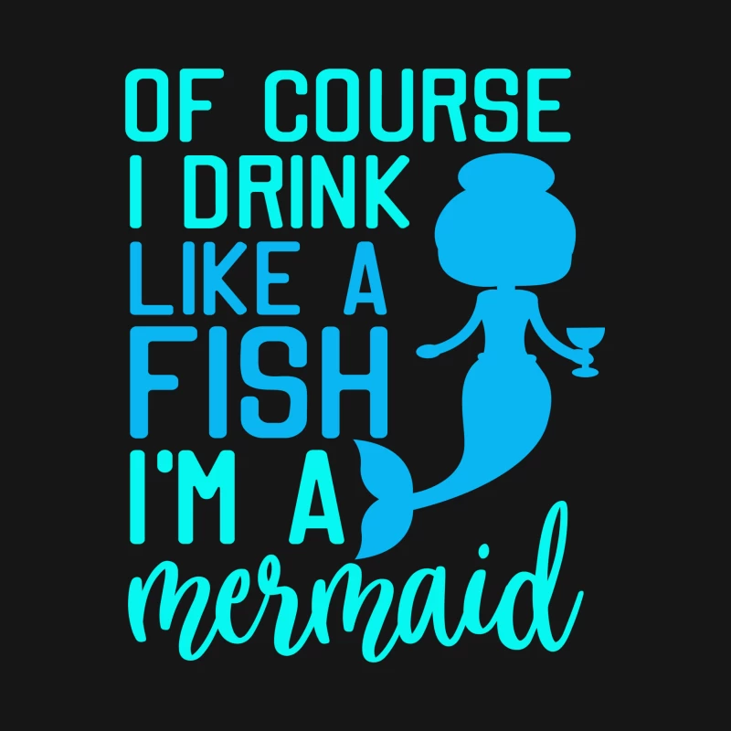 Humour de sirène avec boisson Femme T-Shirt