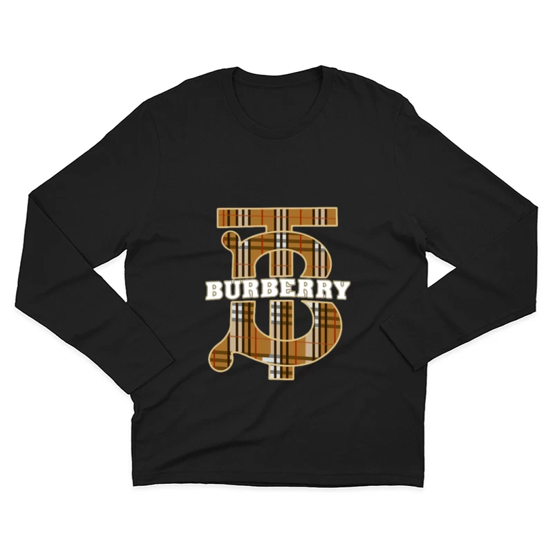 Burberry Logo mit Karomuster Herren Langarm T-Shirt