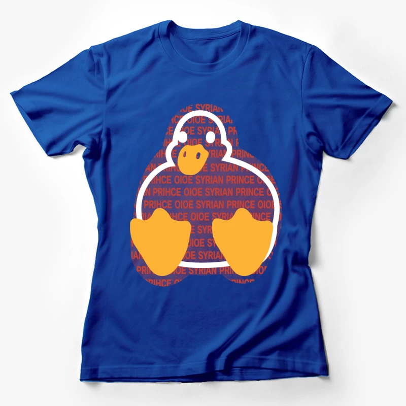 Lustiger Enten-Design mit Schriftzug Damen T-Shirt