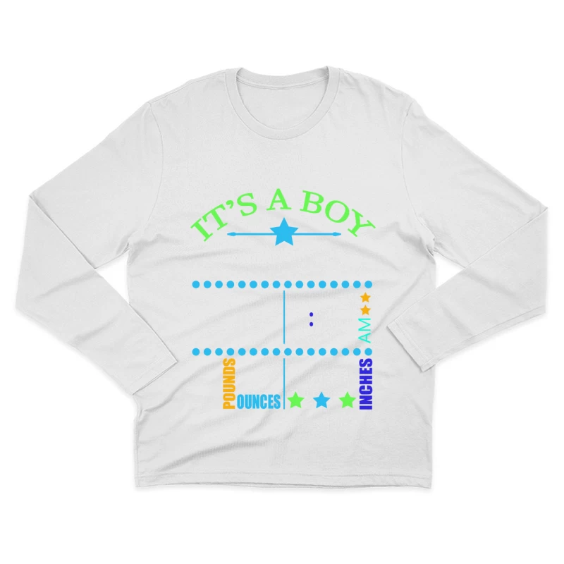 Annonce de naissance - C'est un garçon Homme Manches Longues T-Shirt