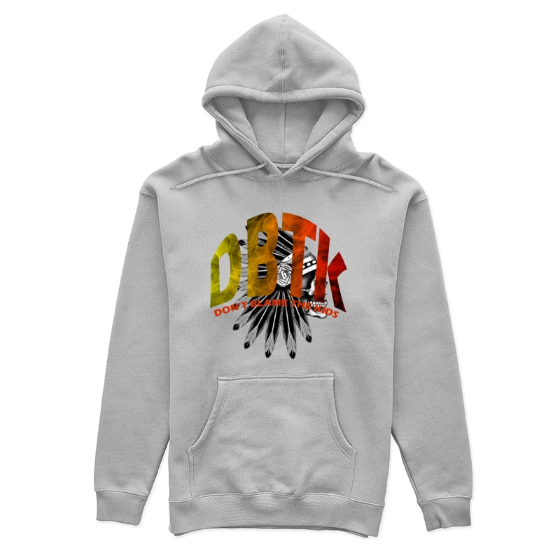 DBTK Logo Design Featuring Feathers and Skull Female Pullover Hoodie