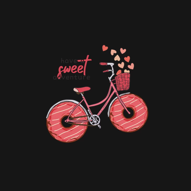 Süßes Abenteuer mit Fahrrad und Donuts Herren Langarm T-Shirt