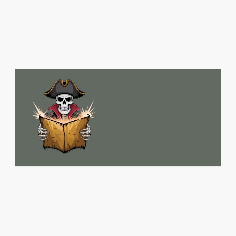 Magical Pirate Skull Reading an Enchanted Book Coffee Mug