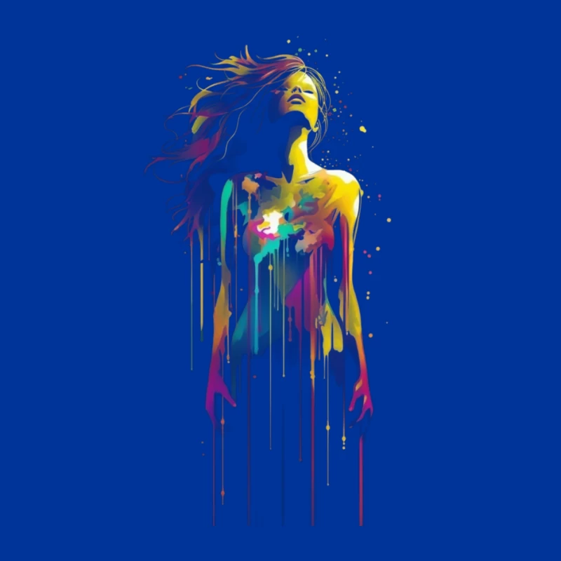 Colorful Abstract Woman Pin