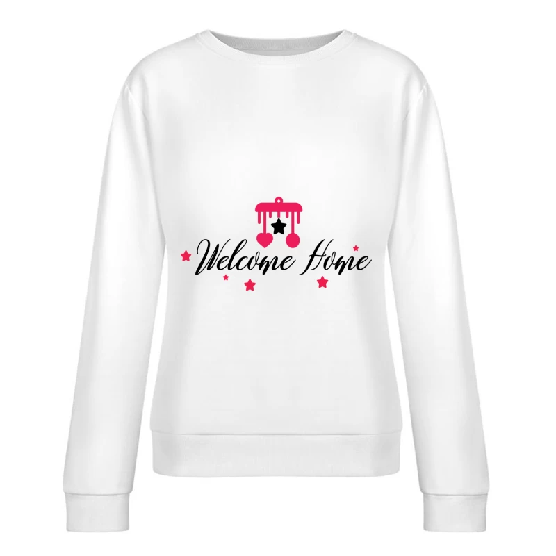 Mobile rouge avec étoiles décoratives Femme Sweat-shirt à enfiler
