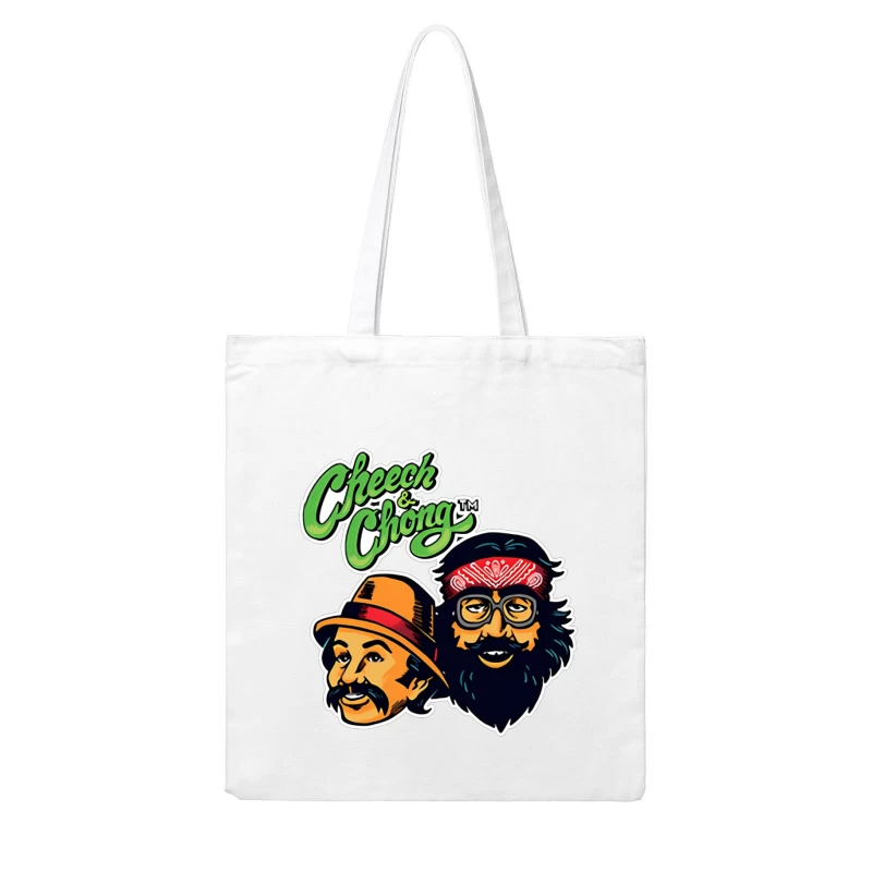 Cheech & Chong Retro Cartoon Logo Design Cotton Tote Bag