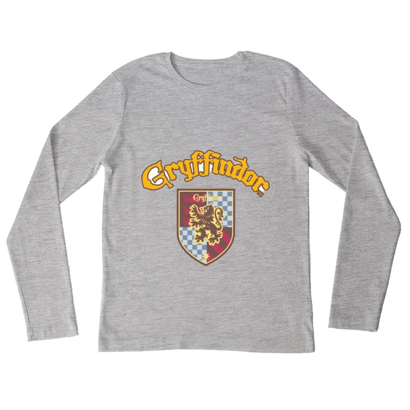 Gryffindor Wappen Design Damen Langarm T-Shirt