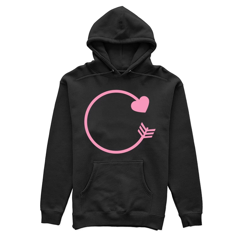 Flèche circulaire et cœur Femme Sweat à capuche