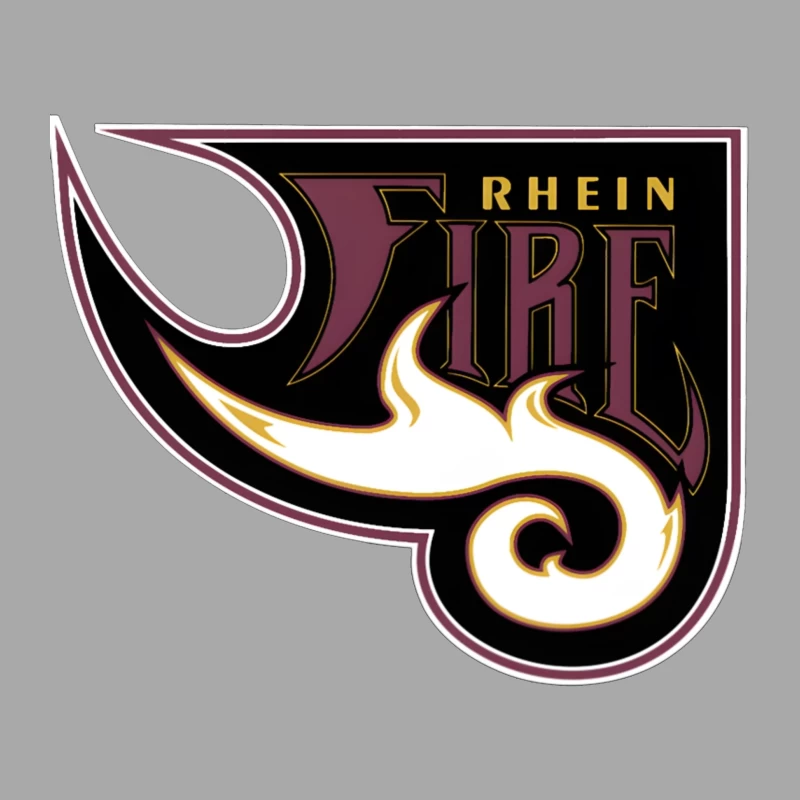 Rhein Fire Professional Football Team Logo with Stylized Flame Design Female Pullover Hoodie