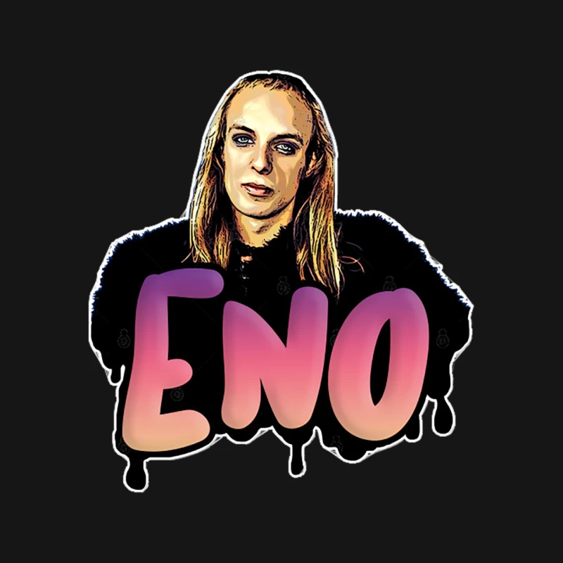 Brian Eno RetroGlam Graphic Typography Design Mouse Pad