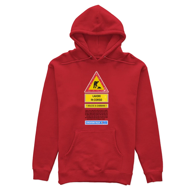 Baustelle Werbeschild Damen Pullover Hoodie