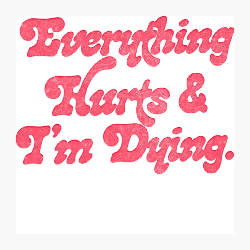 Retro Red Cursive Text Quote Pin