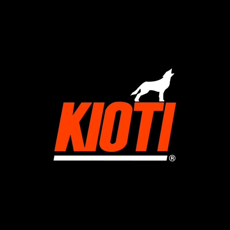 Kioti Farm Equipment Brand Logo with Wolf Silhouette Mouse Pad