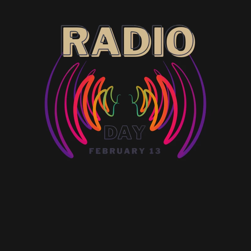 Radio Day – Vibrant Soundwave Celebration Female T-Shirt