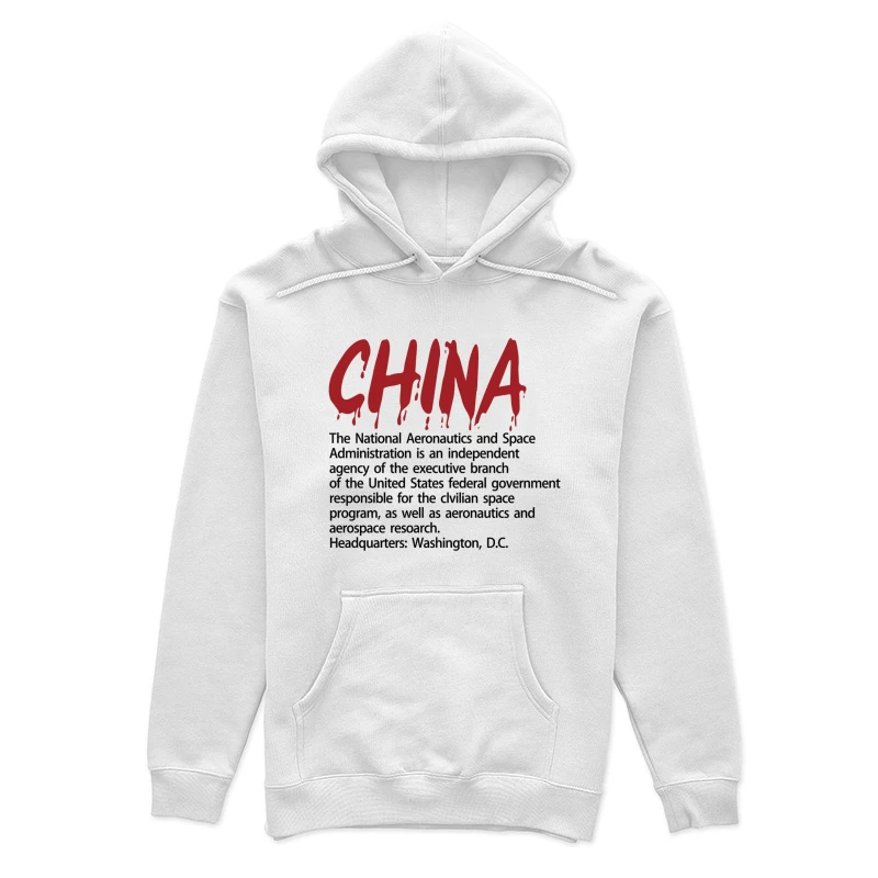 NASA-Information mit China-Schriftzug Damen Pullover Hoodie