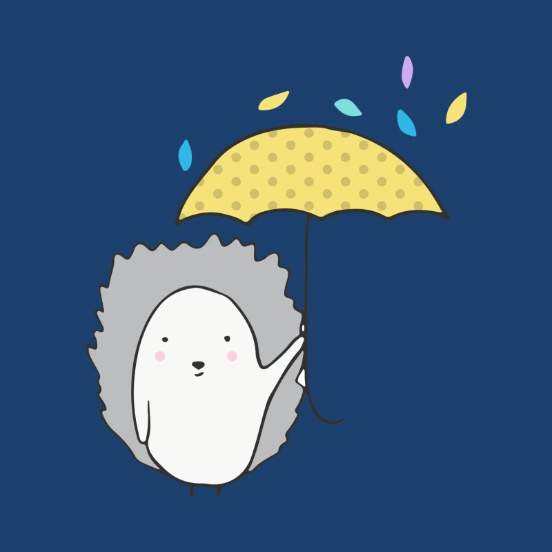 Hérisson mignon sous parapluie Homme Sweat à capuche