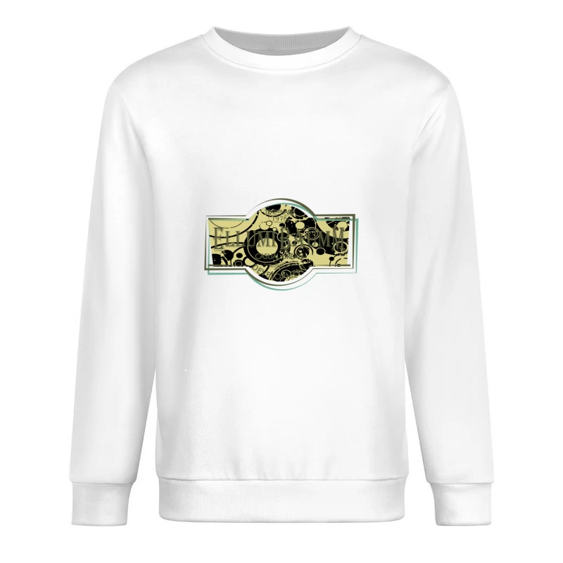 Étiquette rétro monochrome Homme Sweat-shirt à enfiler