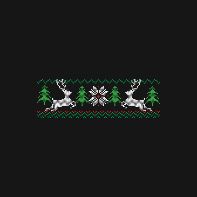 Pull de Noël avec rennes et sapins Homme Manches Longues T-Shirt