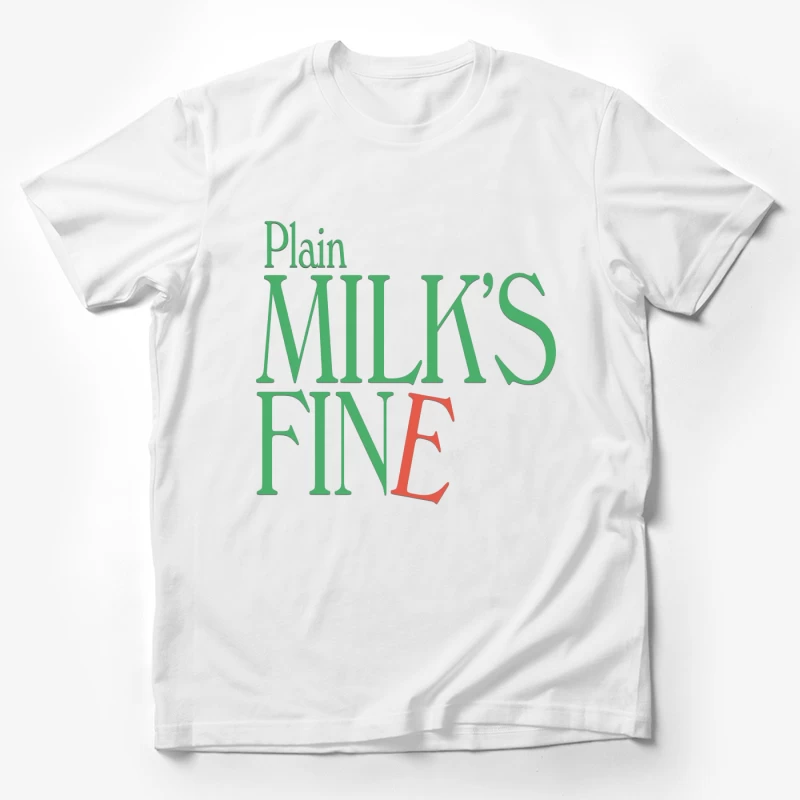 Plain Milk's Fine Typography Design Male T-Shirt