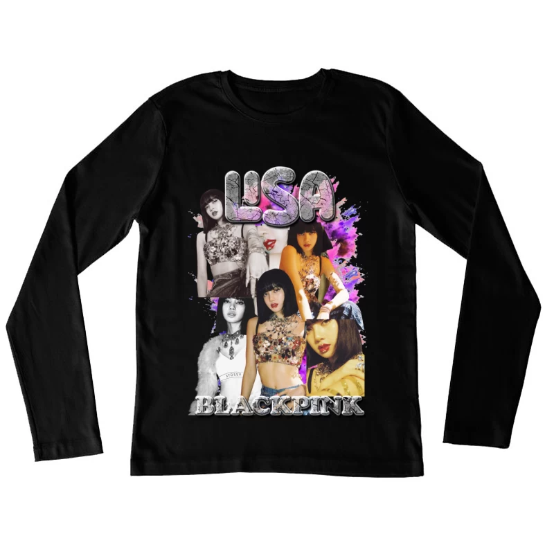 Lisa from BLACKPINK Collage Female Long Sleeve T-Shirt