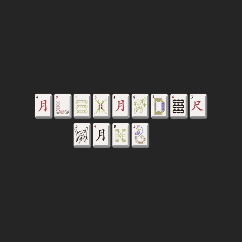 Mahjong-Spielsteine Sammlung Herren Pullover Sweatshirt