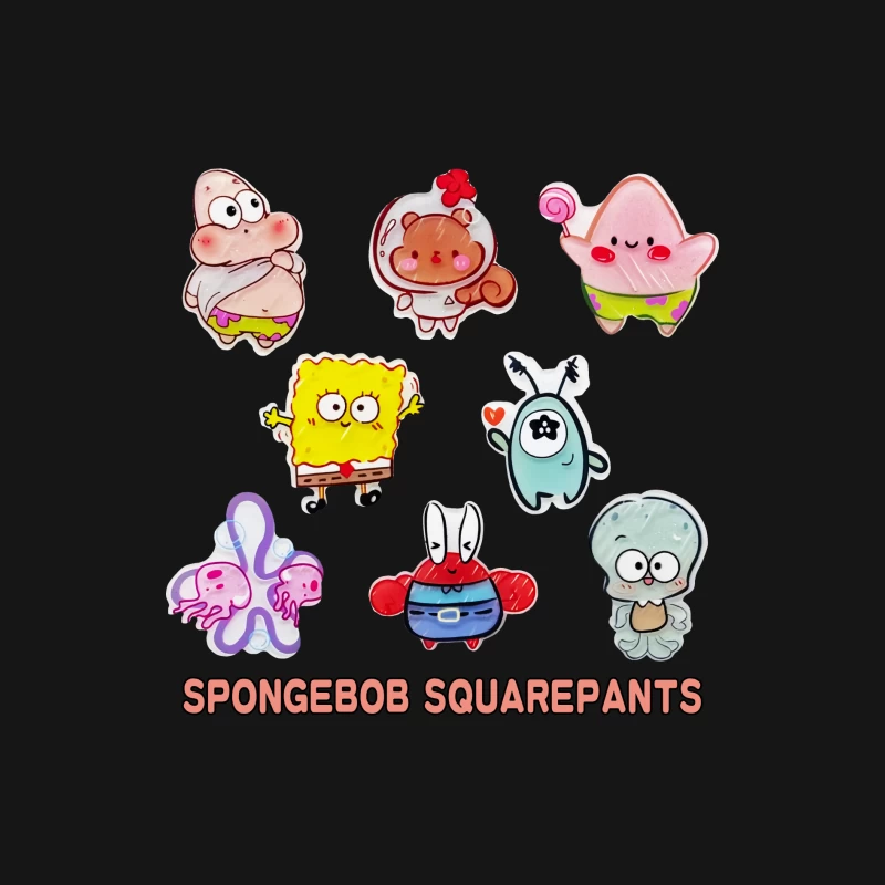 Niedliche SpongeBob Charaktere Damen Langarm T-Shirt