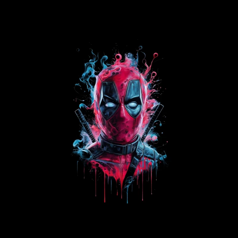 Deadpool Comic Art Illustration iPhone Case