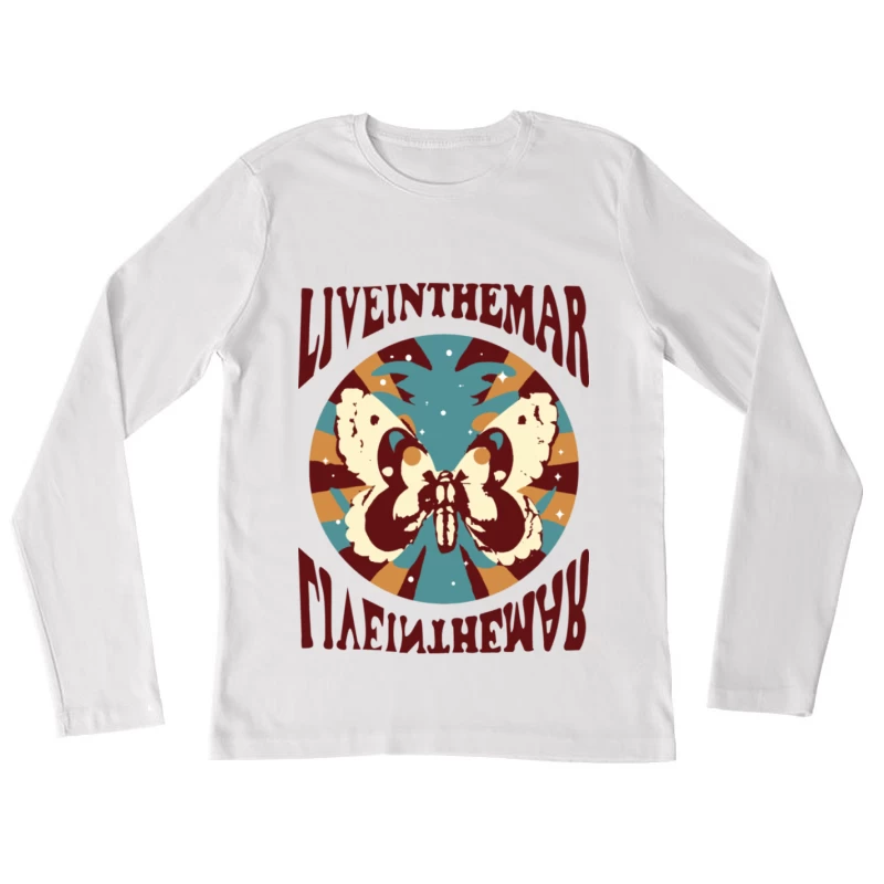 Schmetterlingsdesign mit Astrologie-Touch Damen Langarm T-Shirt