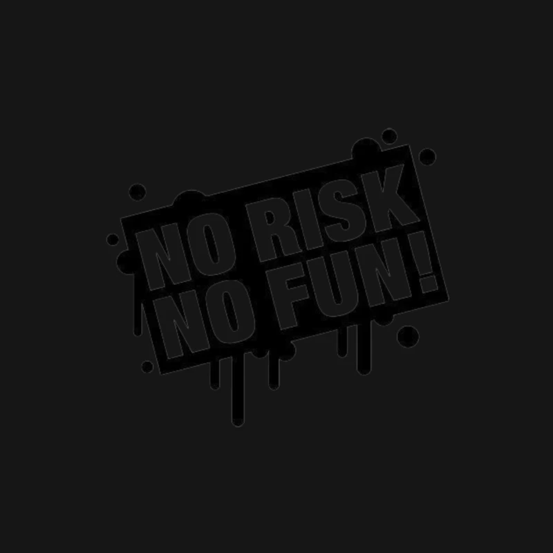 No Risk, No Fun Motivational Graphic Male Long Sleeve T-Shirt