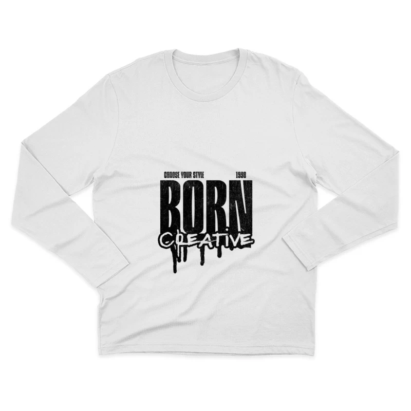 Design Né Créatif Homme Manches Longues T-Shirt