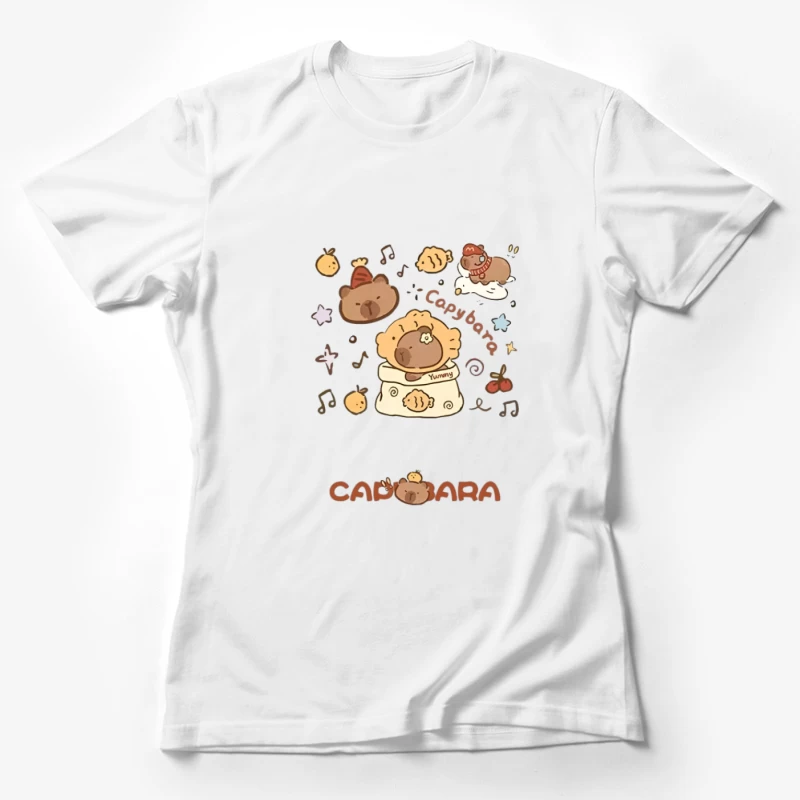 Illustrations mignonnes de capybara Femme T-Shirt