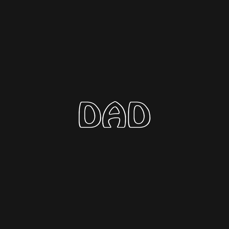 Motif Texte DAD Minimaliste Homme Manches Longues T-Shirt